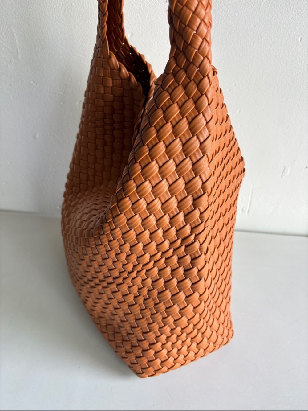 Melie Bianco Woven Hobo Shoulder Bag — Tan Brown - Picture 5 of 11